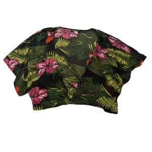 Cardigan floral transparent